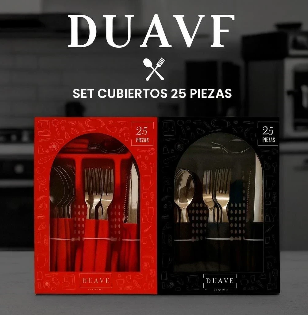 Set de cubiertos con separador Duavf 25 pzas