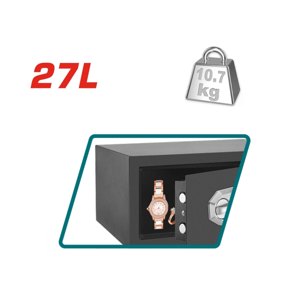 TESF3501 Caja fuerte electronica 27l total 2