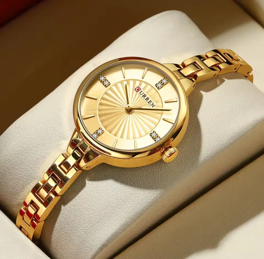 Reloj Curren Original Acero Análogo C9097L Dorado Fondo Dorado 3