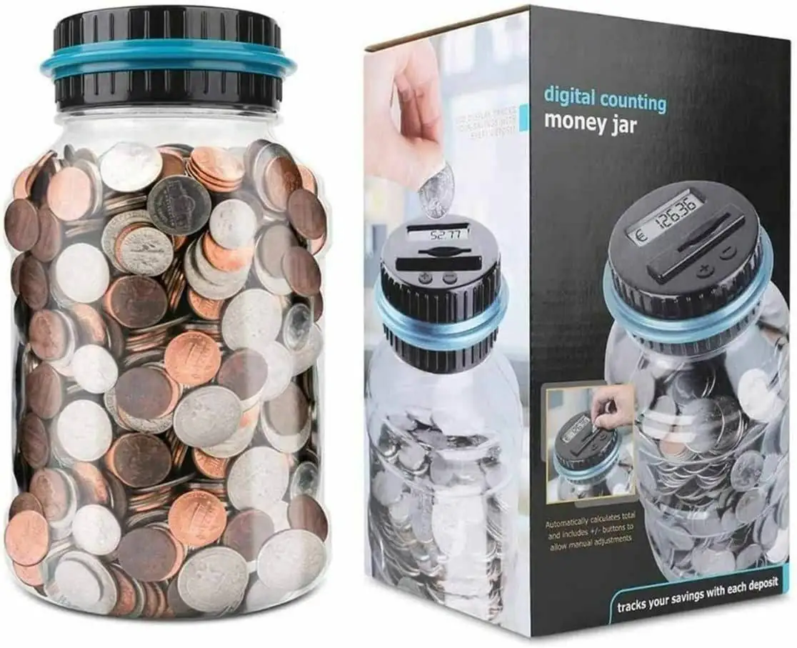 Alcancía Digital Transparente Contadora De Monedas