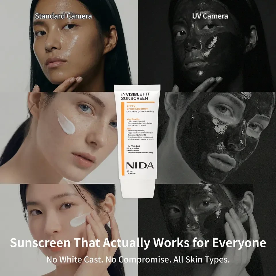 NIDA Invisible Fit Sun Cream SPF50+ PA++++ (NIDA) -50ml Protector solar ligero 3