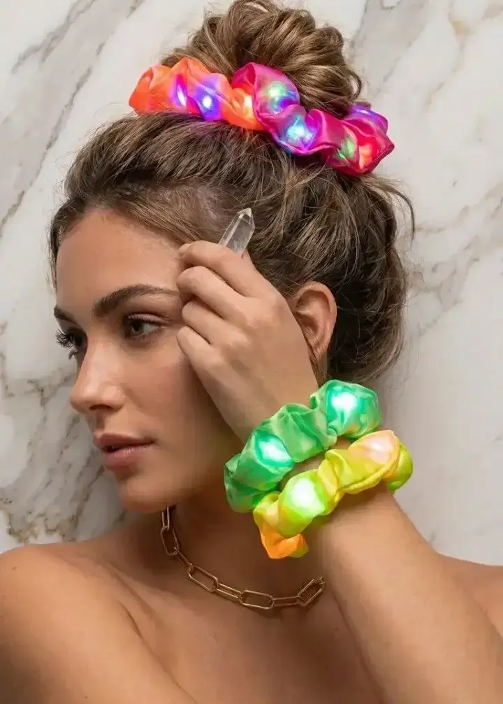 Colita para pelo fluo con luz led 3 secuencias 3
