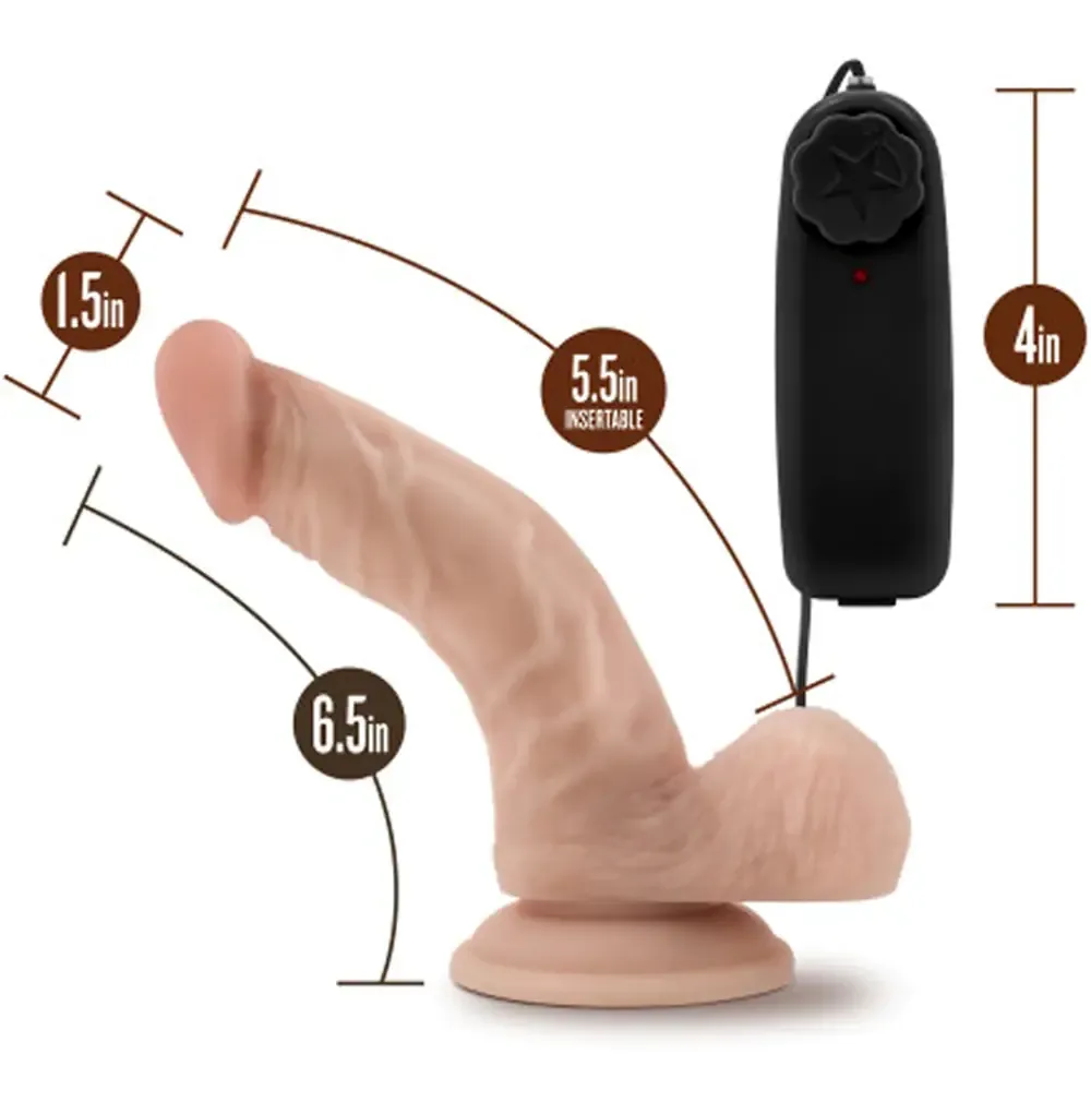 Dr. Skin Sean 8 Inch Curved VibratingCock with Suction Cup 4