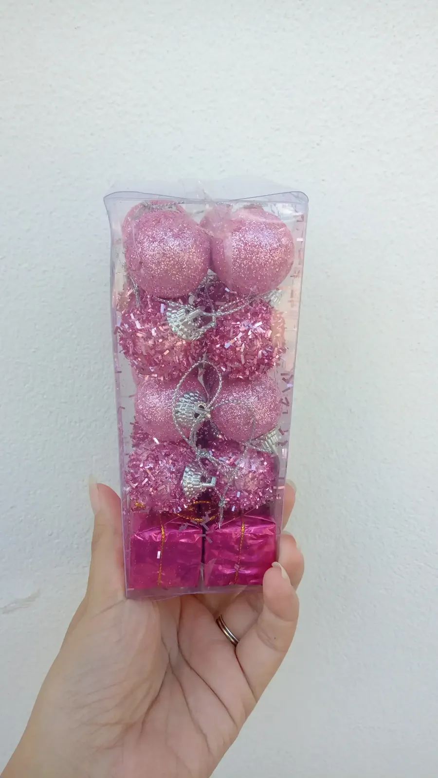 Esfera/adorno navideño surtido 3cm 20 piezas c/caja de acetato  4