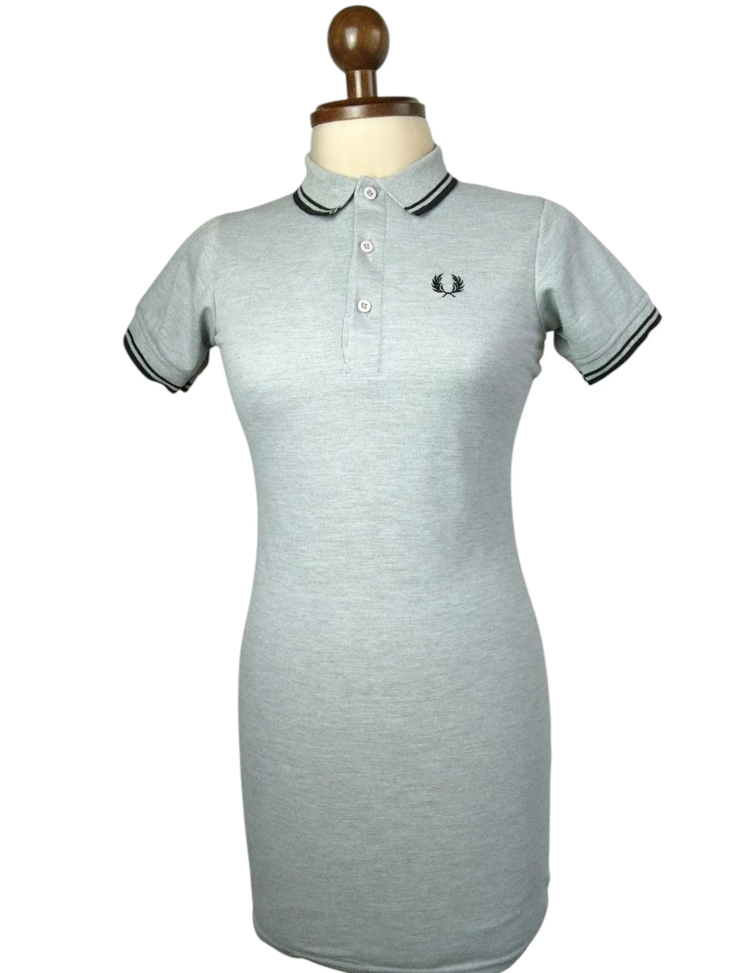 Vestido tipo polo gris 2