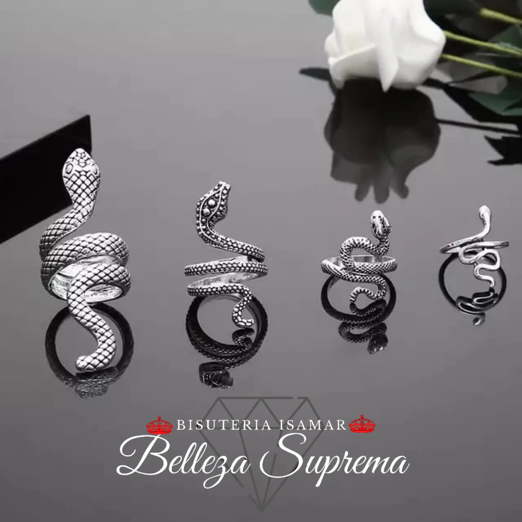 SET DE ANILLOS SERPIENTE  2