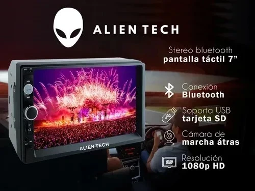 AITOESTEREO PANTALLA ALIEN TECH 7" P/AUTO*