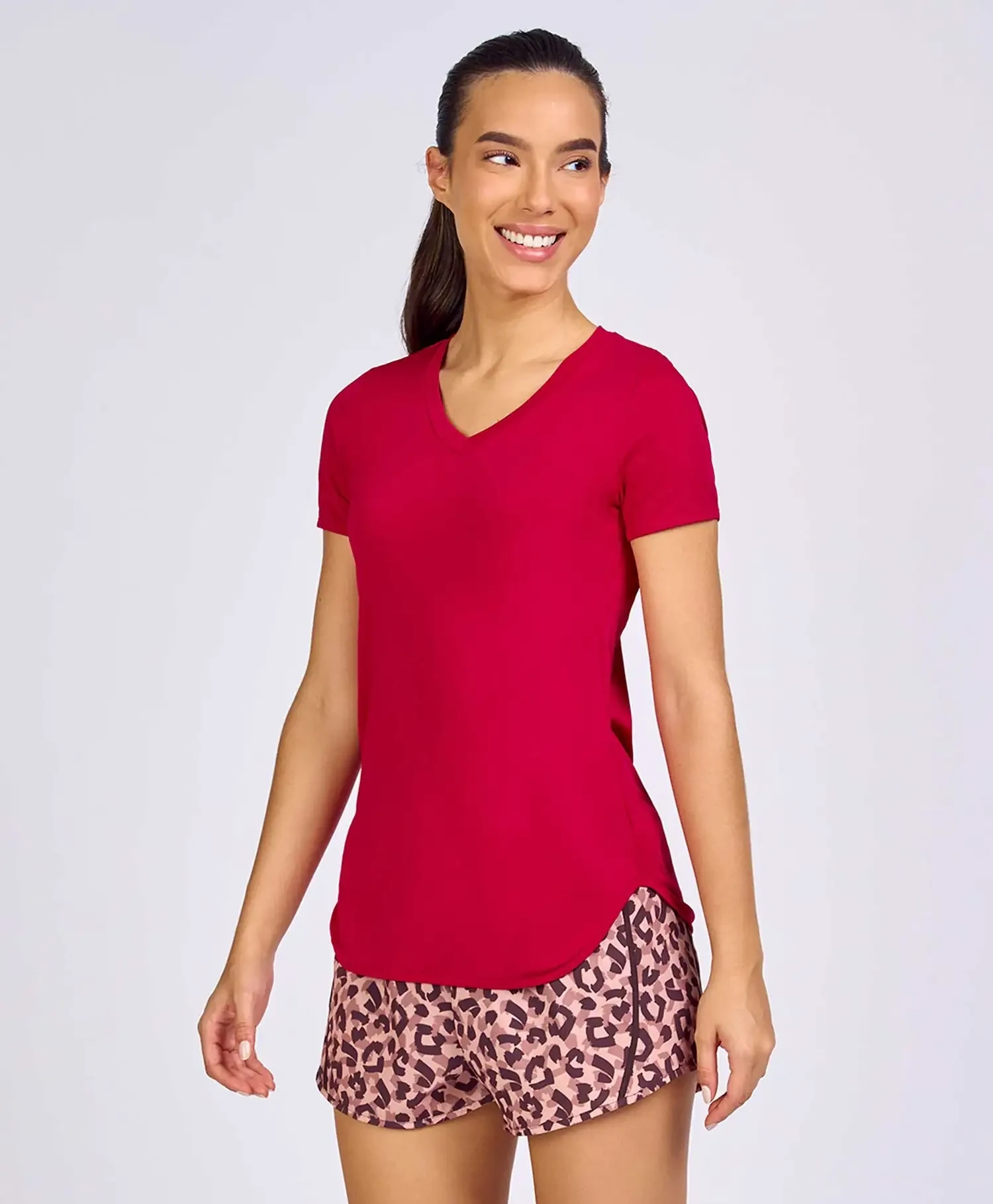 T-Shirt Skin Fit Alto Giro  2
