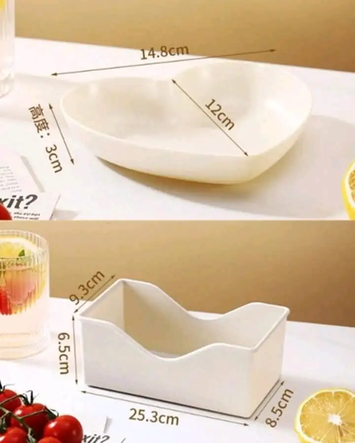 Set de platos en forma de corazón  2