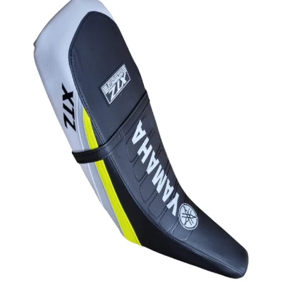 TP XTZ 125 Forro Tapizado Cold line negro / amarillo limon / gris / blanco / letrero e medio DW