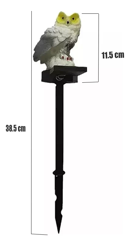 Lampara Led Solar Buho Jardin Terraza Decoracion 2