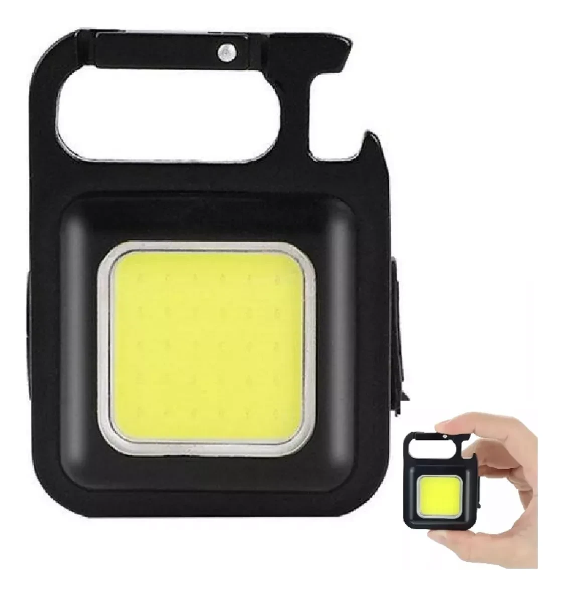 Linterna Llavero Led Cob Gancho Iman Recargable