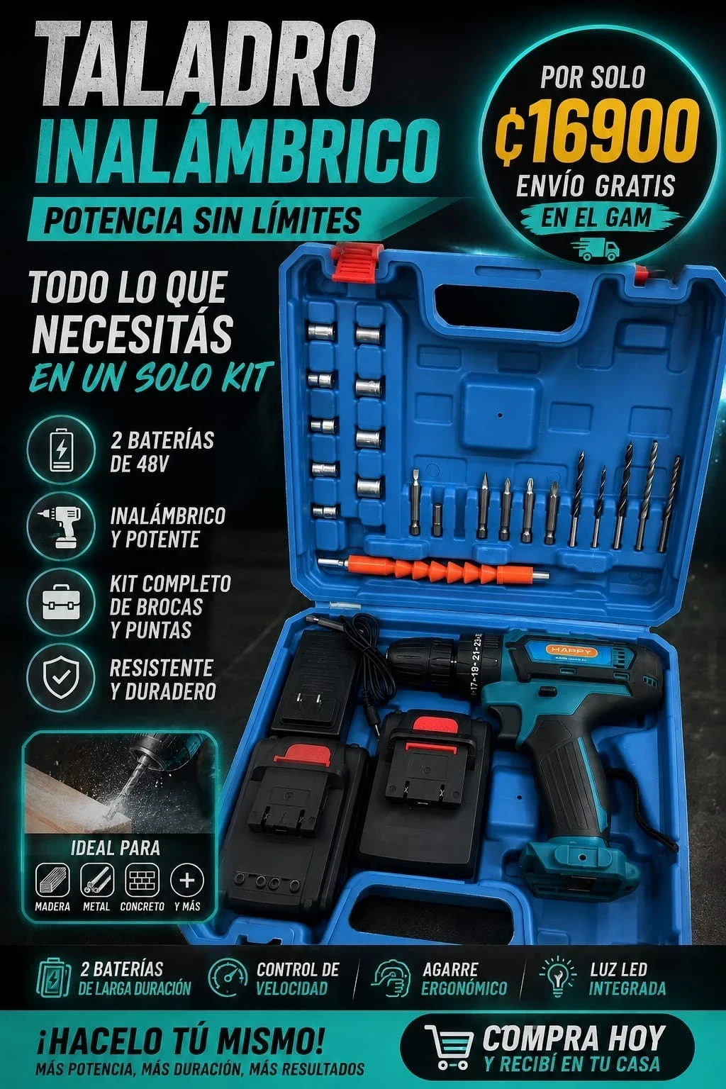 Taladro Inalámbrico 48V 