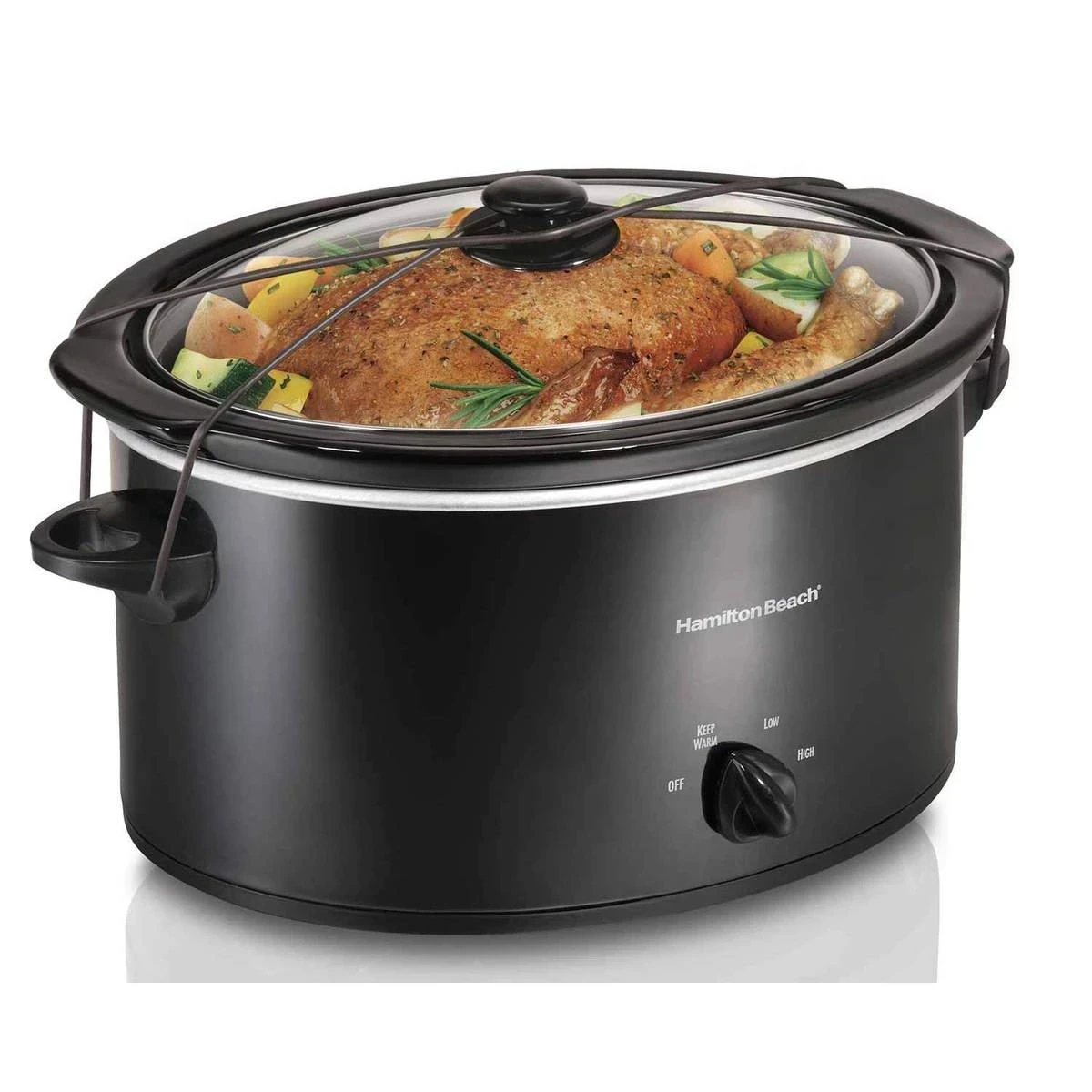 HB Slow Cooker HB 5 Qt Oval 33256 Black