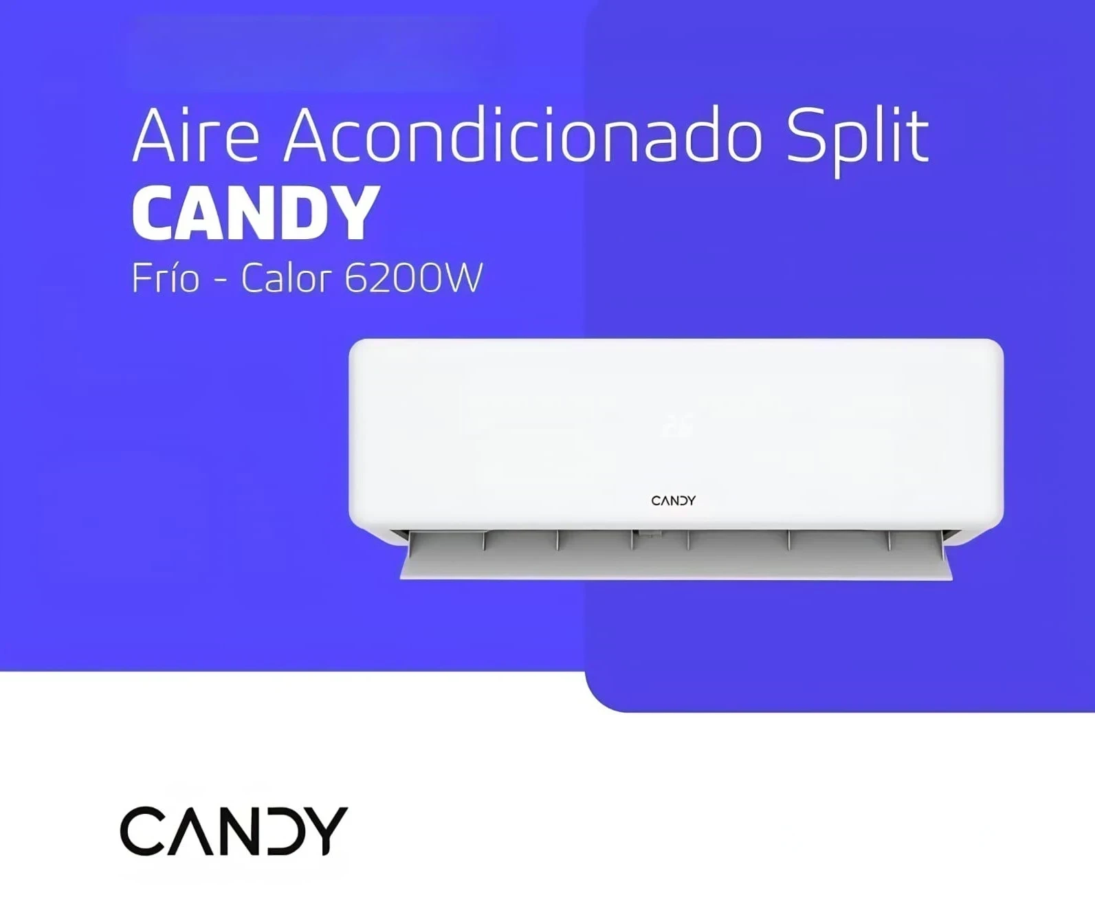 Aire Ac. Candy Split  6200W Frio/Calor ON/OFF