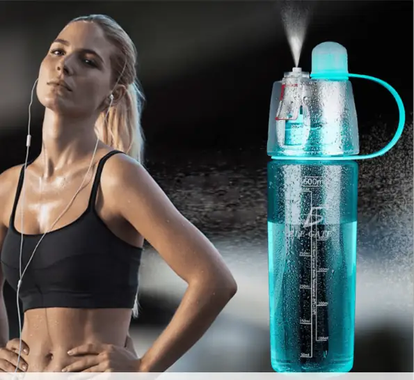 Botella Para Agua Con Spray Pulverizador 
