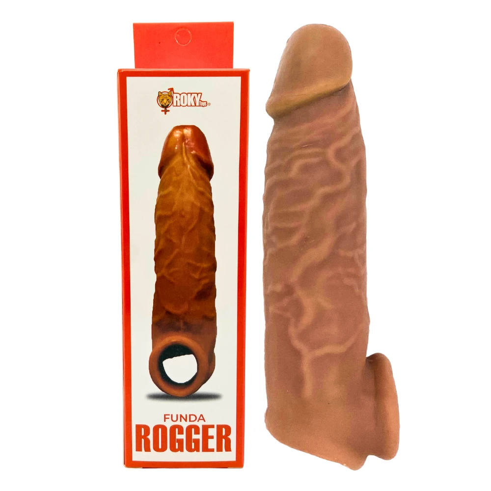 Funda pene realista con extensión 