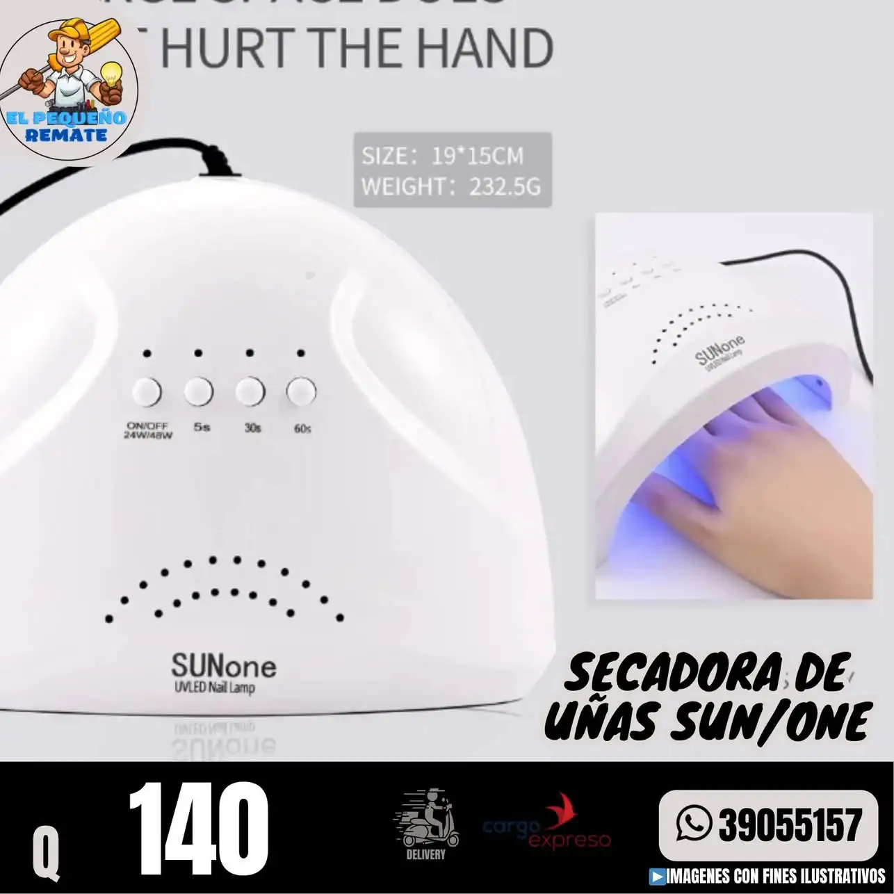 SECADORA DE UÑAS SUN/ONE 2