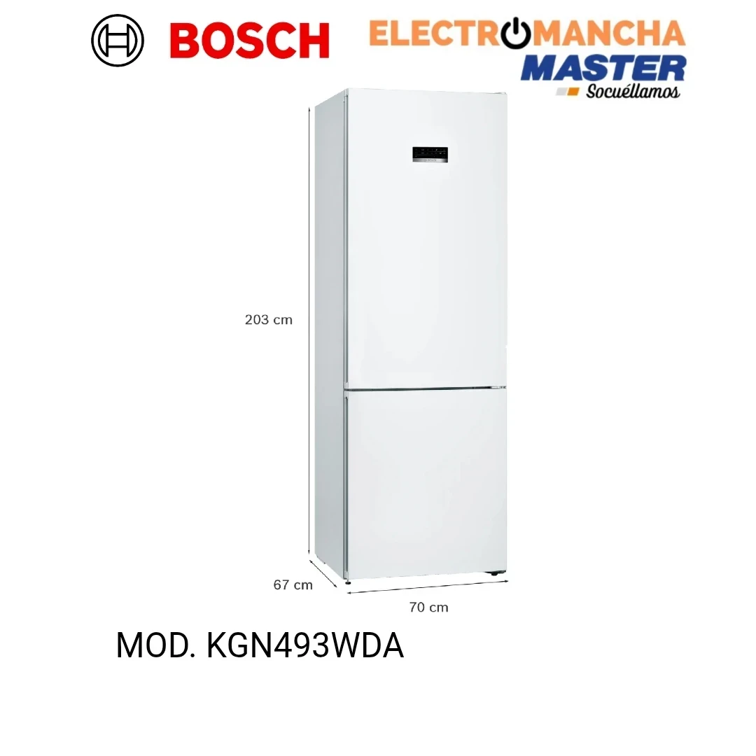 FRIGO COMBI BOSCH KGN493WDA 2,03"70 BLANCO NF CLASE D 6
