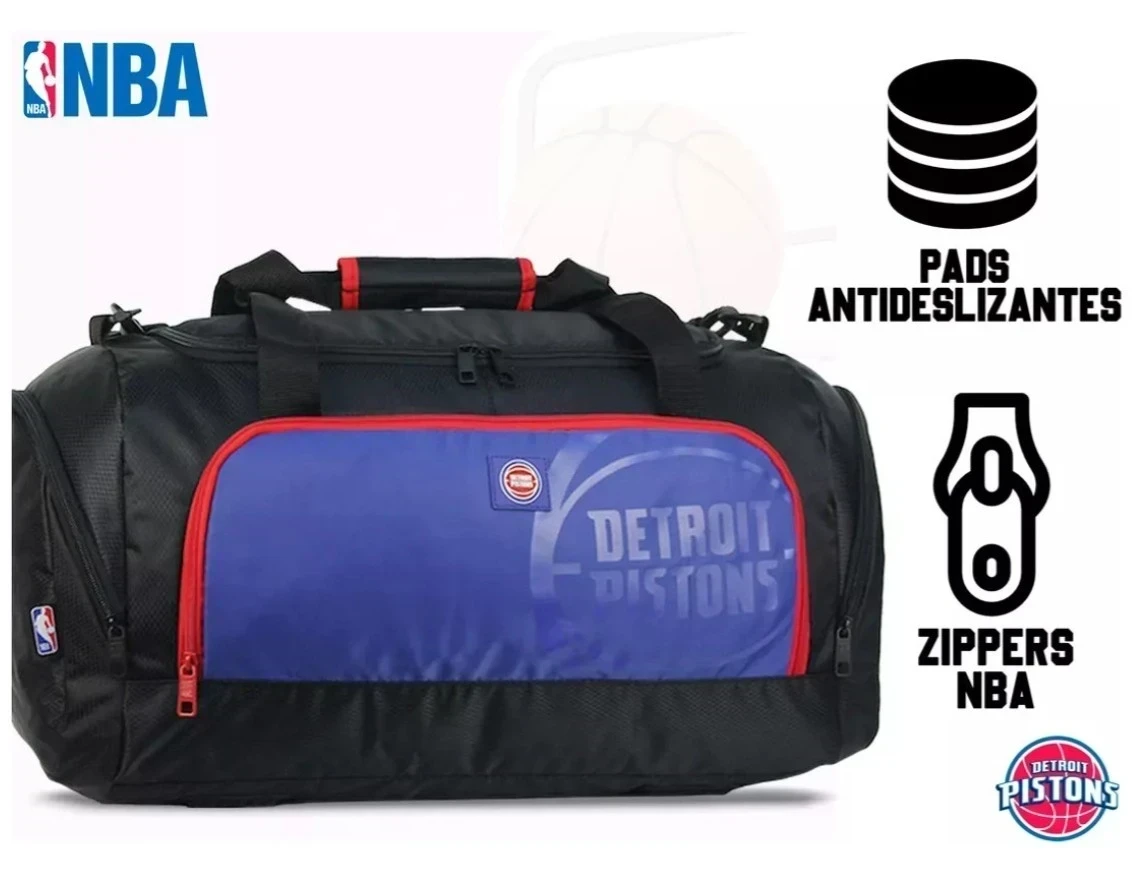 BOLSO DEPORTIVO NBA DETROIT PISTONS CON BOTINERO 2