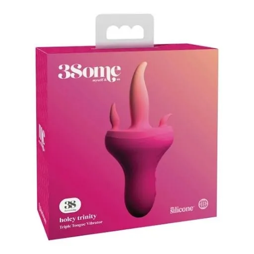 Pipedream - 3Some Myself and Us Holey Trinity Triple Tongue Vibrator (Pink)