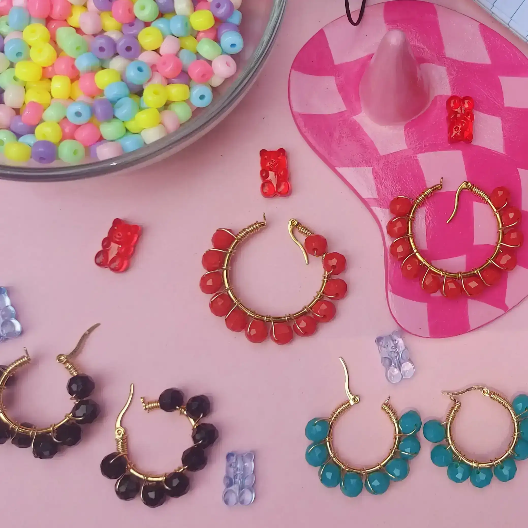 Argollas con cristal 4