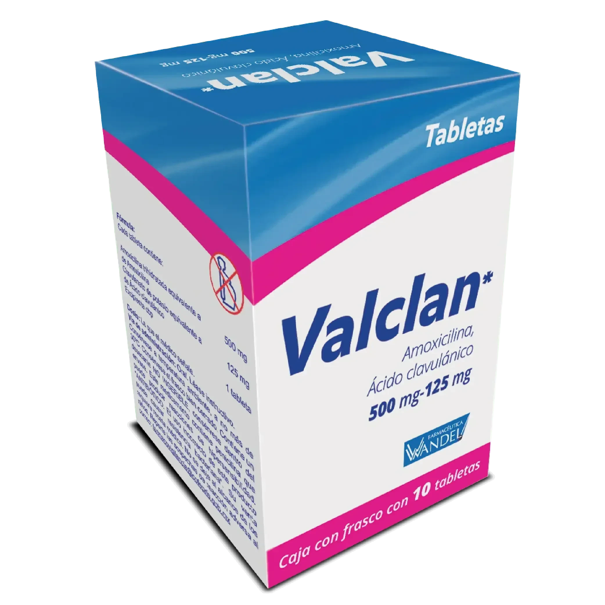 Valclan 10TAB (Amoxicilina) 500mg/125