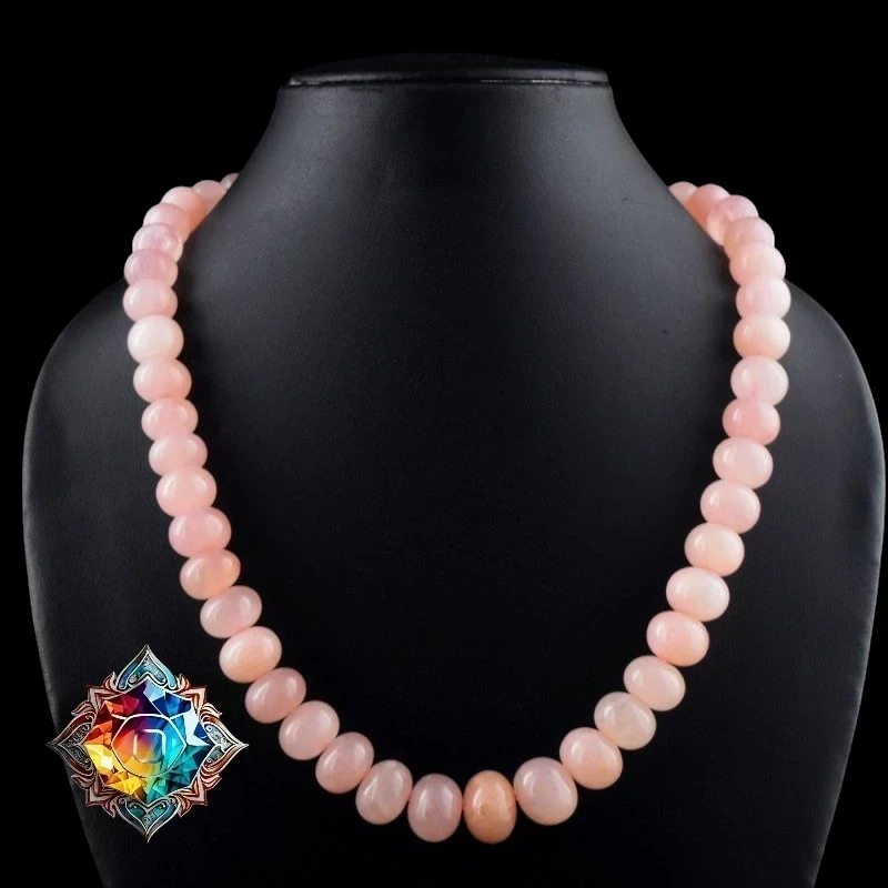 Exclusivo collar de cuarzo rosa genuino