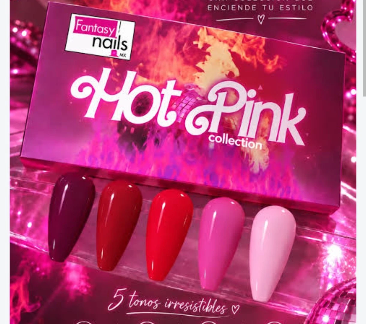 gamma hot pink 5 pzas 