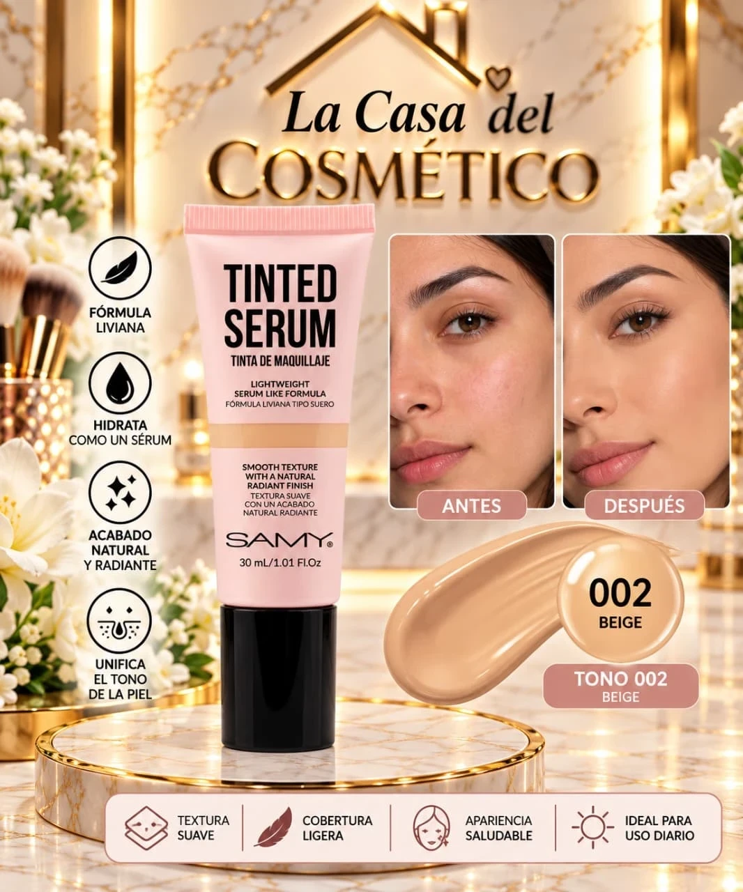 samy tinta de maquillaje tinted serum tono 002 beige.jfif
