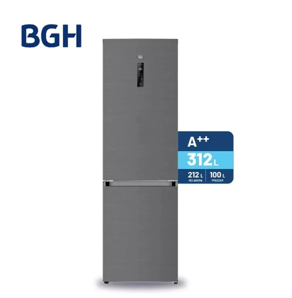 HELADERA COMBI BGH 312LTS SILVER BLACK NO FROST
