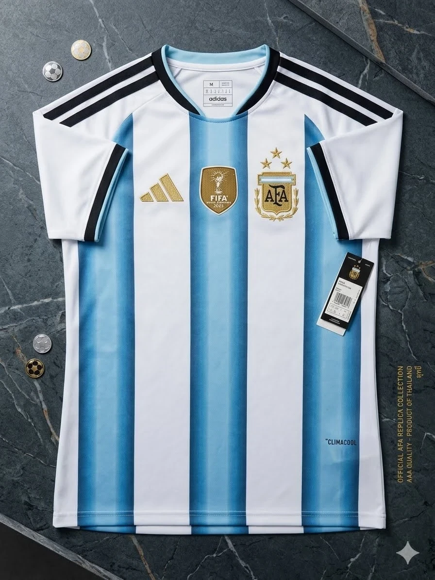 CAMISETA OFICIAL TITULAR SELECCIÓN ARGENTINA RÉPLICA TRIPLE AAA IMPORTADA. 4