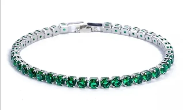 Pulsera tenis Esmeralda P2274