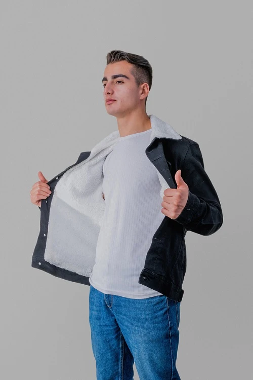Chaqueta en Jean con ovejero  5