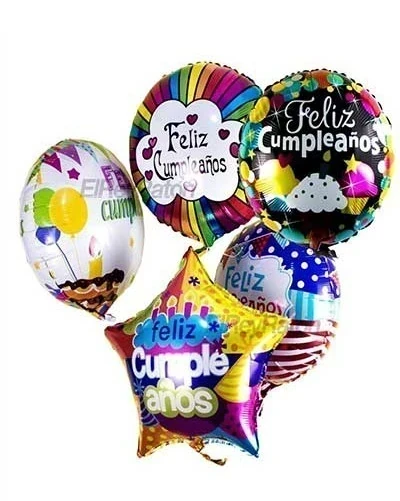 GLOBO METALIZADO FELIZ CUMPLEAÑOS 18"