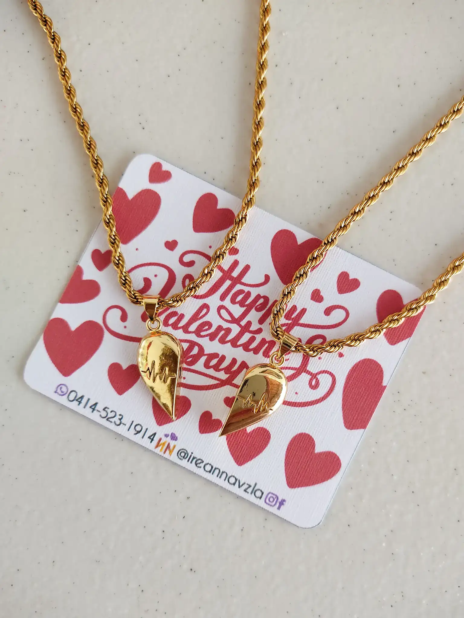 Cadenas corazón imantado  2