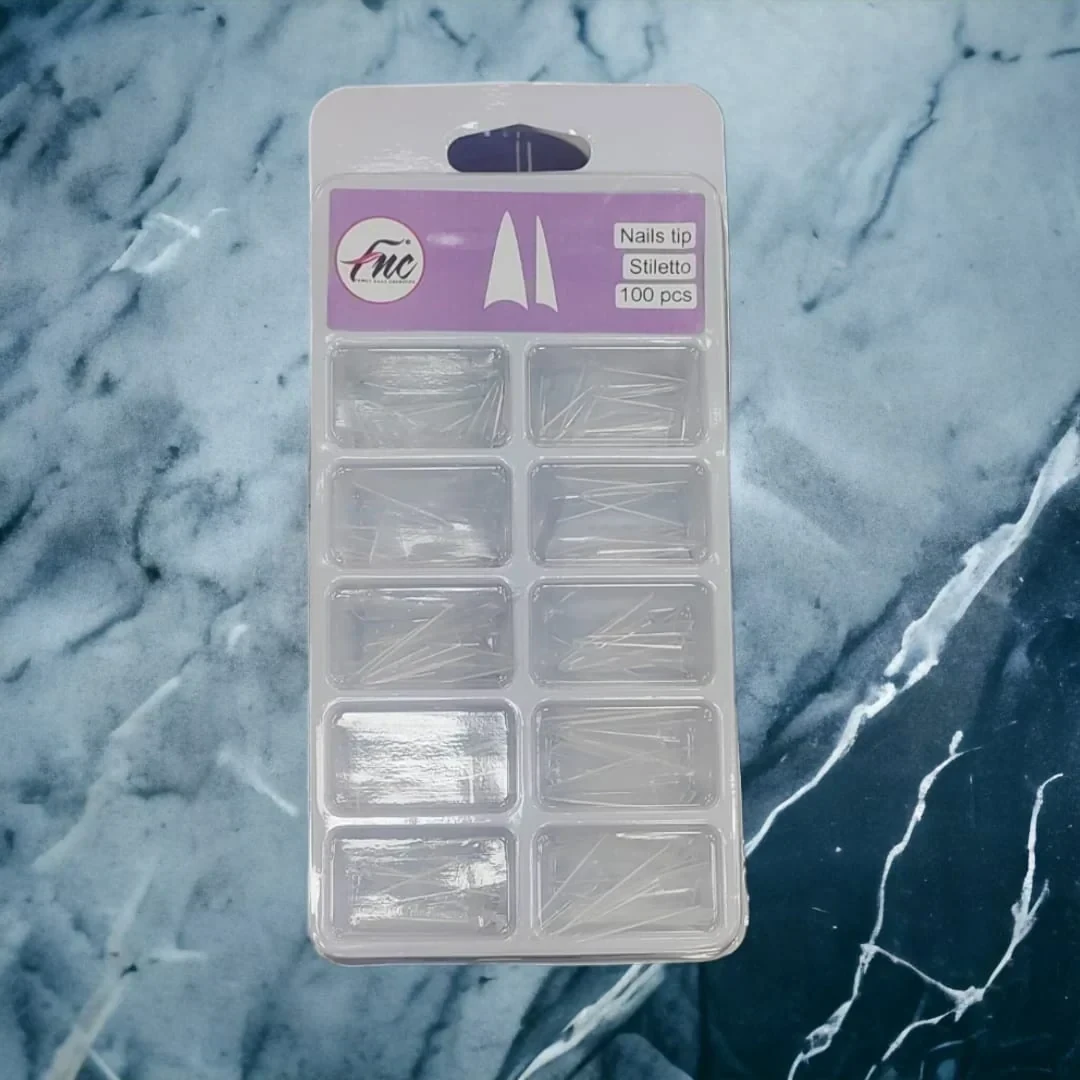 Fnc caja uña x 100 nail tips stileto