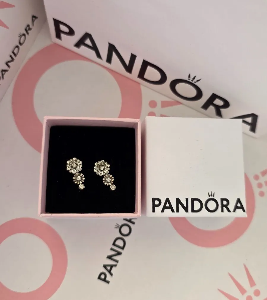 Pandora Daisy Earrings Sterling Silver 2