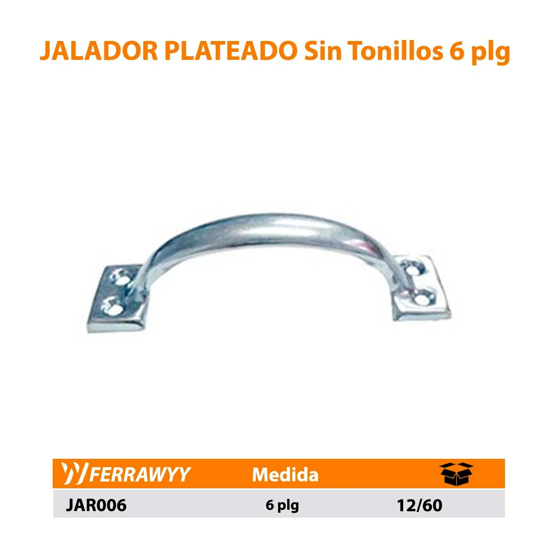 JALADOR PLATEADO Sin Tronillos ECO 6"