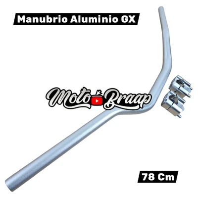 Manubrio GX 78 cm Aluminio tubular plateado con bases GX 62399-604730