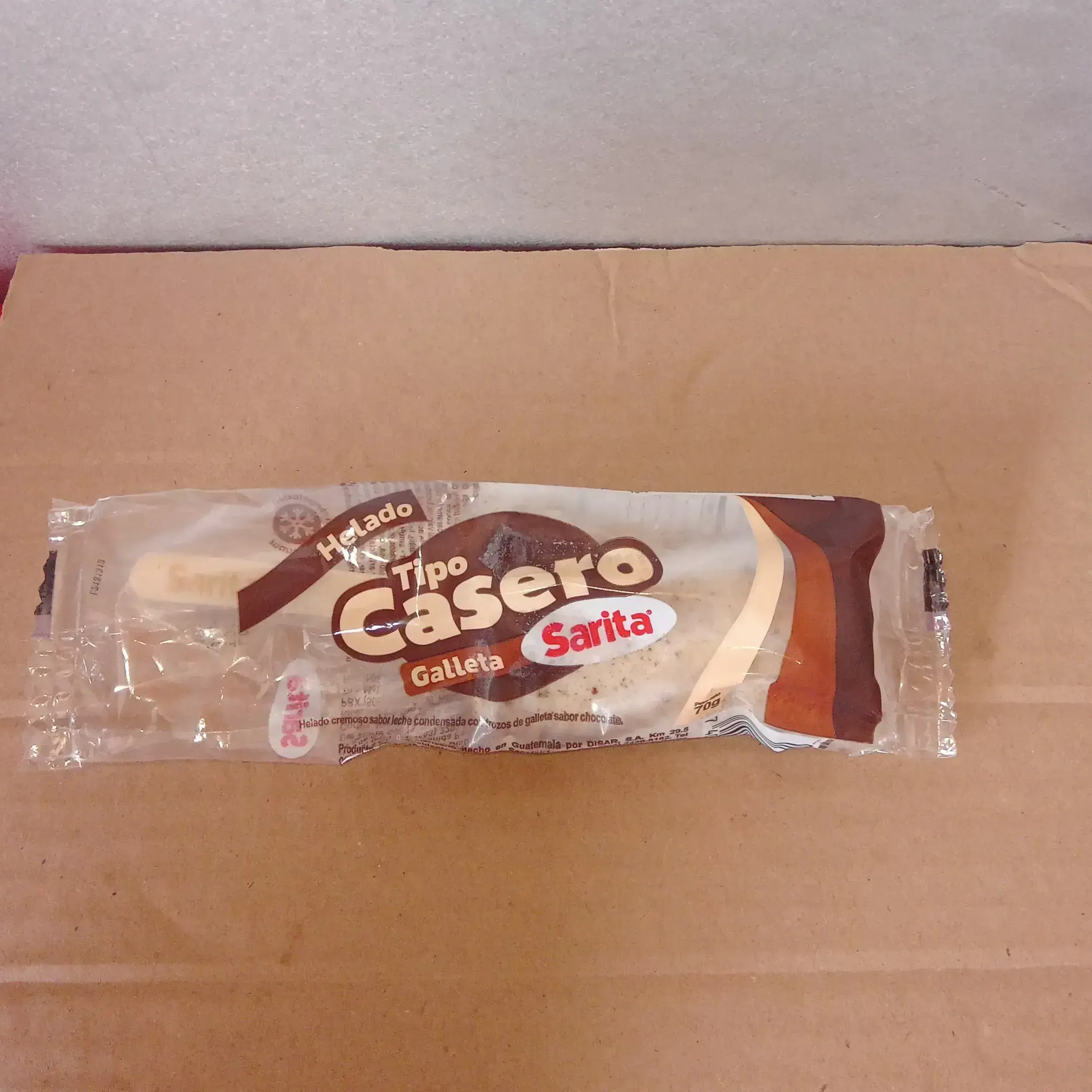 Helado tipo casero galleta 70 g