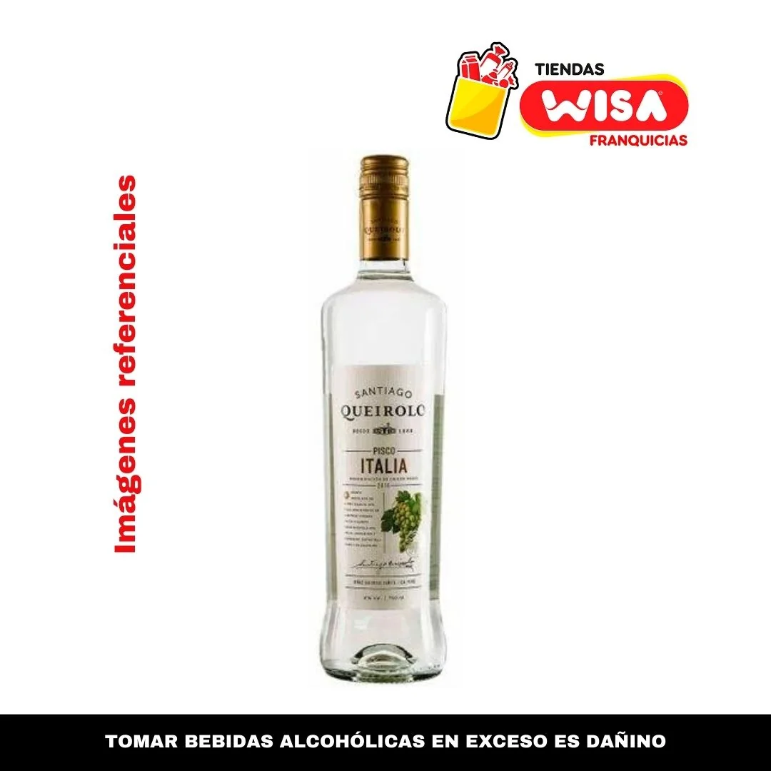 Pisco Santiago Queirolo Italia 750 ML