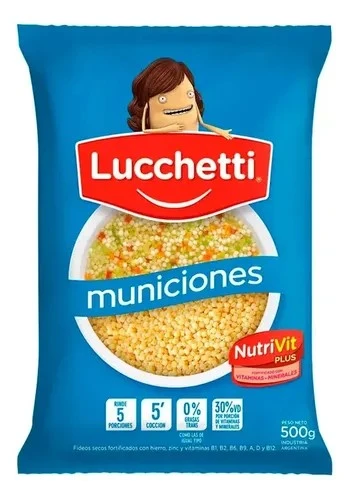 FIDEOS LUCHETTI MUNICION 