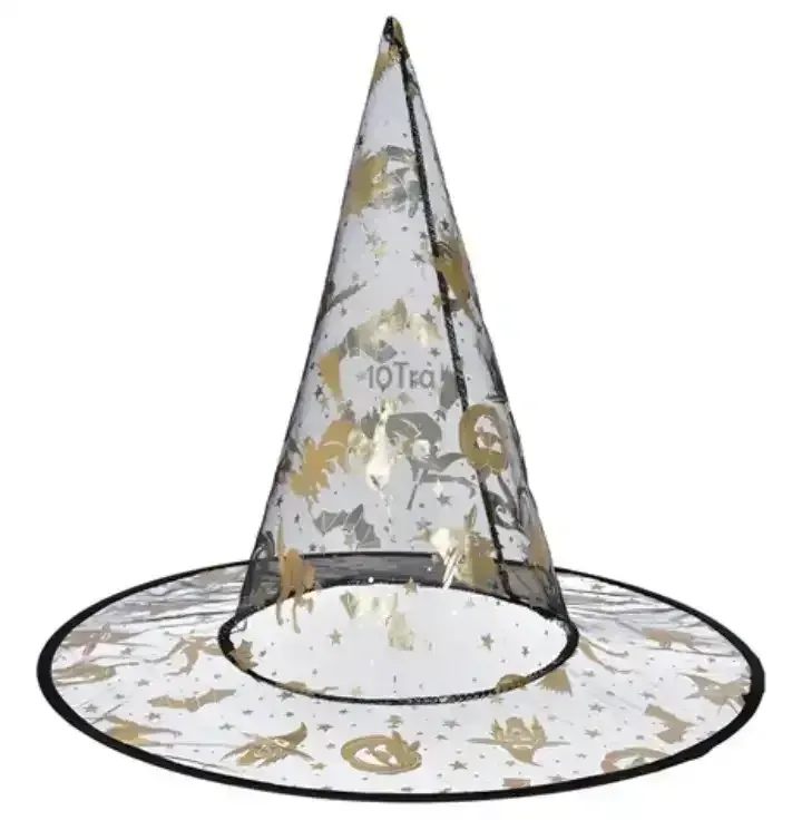Sombrero/gorro de bruja de tul estampado  2