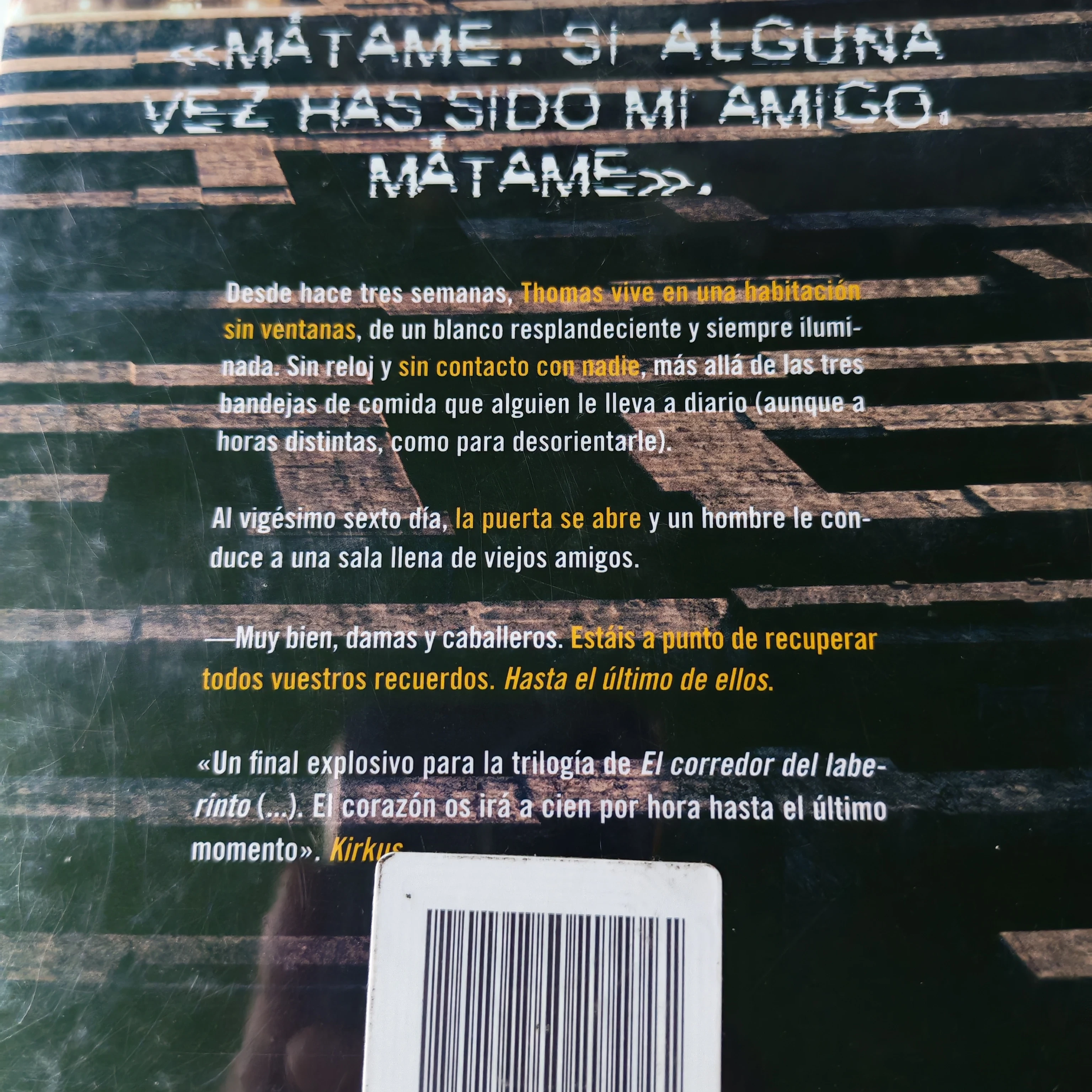Maze Runer la Cura Mortal James Dashner Nuevo  3