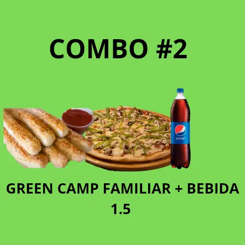 Green Camp Familiar + Bebida 1.5 