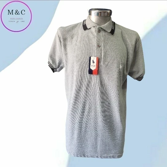 Playera T- G  Polo diseño cuello y mangas 5