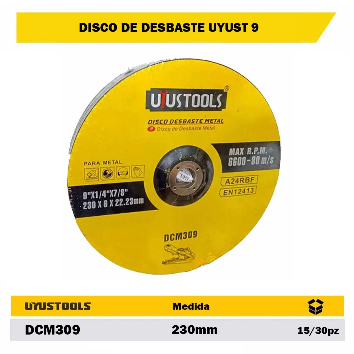 DISCO DE DESBASTE UYUST 9 230mm