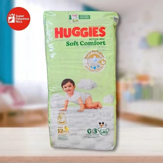 Pañales Huggies Soft Comfort Talla G