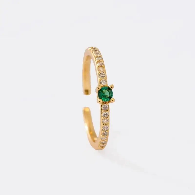 Anillo Gems Verde Ajustable